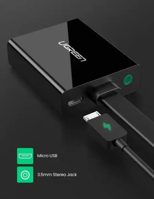 ADAPTER KOVERTER HDMI-VGA M/Ž UGREEN MM103 0.25M