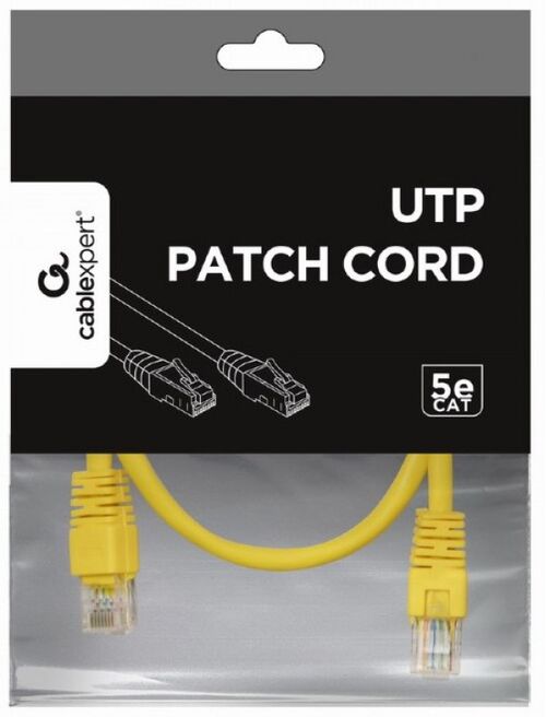 PP12-1.5M/Y GEMBIRD MREZNI KABL, CAT5E UTP PATCH CORD 1.5M YELLOW