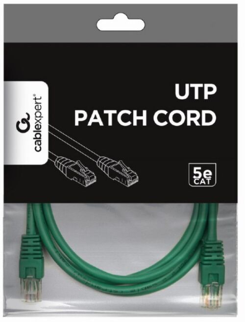 PP12-1M/G GEMBIRD MREZNI KABL, CAT5E UTP PATCH CORD 1M GREEN