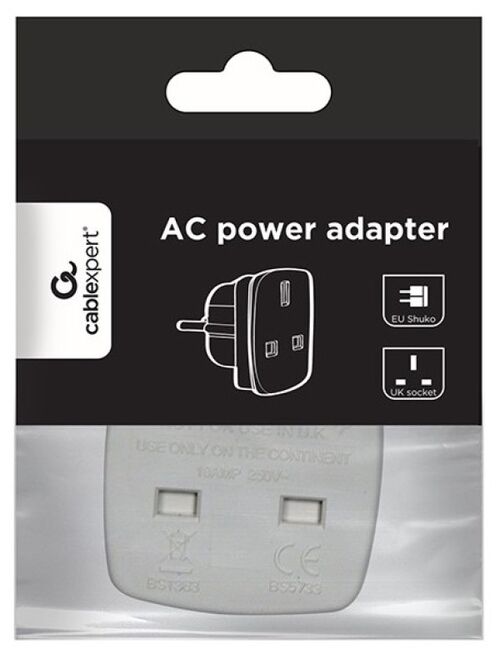 TRAVEL ADAPTER A-AC-UKEU-001 GEMBIRD UK NA EU SUKO 7.5A