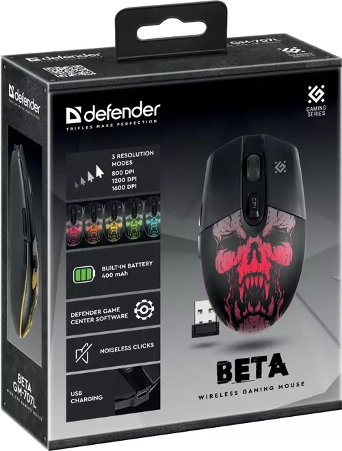 BEŽIČNI MIŠ DEFENDER BETA GM-707L 1600 DPI