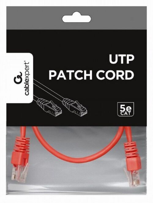 PP12-0.5M/R GEMBIRD MREZNI KABL, CAT5E UTP PATCH CORD 0.5M RED