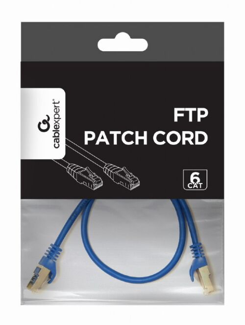 PP6-0.5M/B GEMBIRD MREZNI KABL, CAT6 FTP PATCH CORD 0.5M BLUE