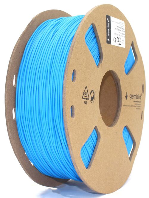 3DP-TPE1.75-01-B TPE FLEKSIBILNI FILAMENT ZA 3D STAMPAC 1,75MM KOTUR 1KG BLUE