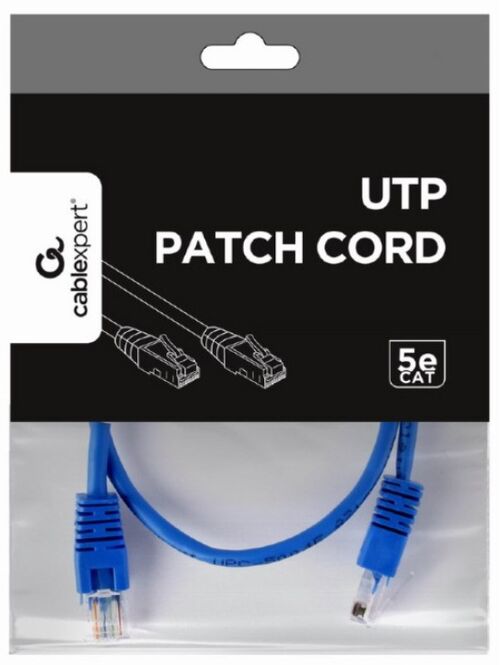 PP12-0.5M/B GEMBIRD MREZNI KABL, CAT5E UTP PATCH CORD 0.5M BLUE