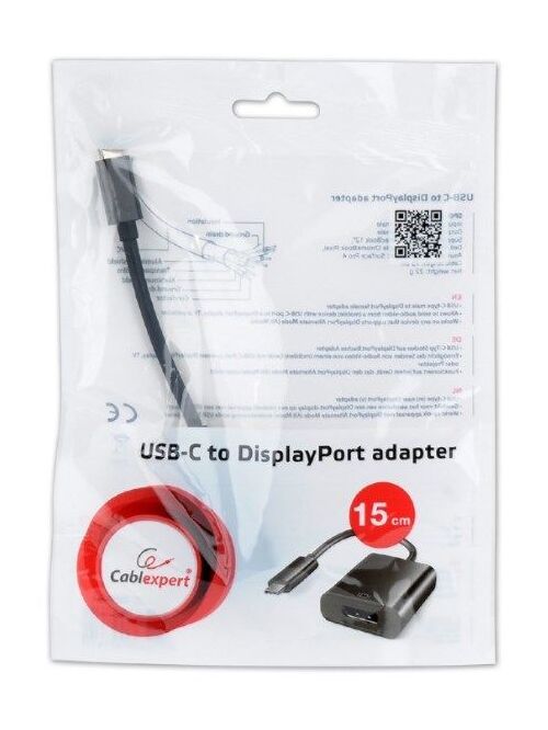 A-CM-DPF-01 GEMBIRD USB-C TO DISPLAYPORT ADAPTER, BLACK A