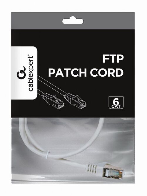 PP6-0.5M/W GEMBIRD MREZNI KABL, CAT6 FTP PATCH CORD 0.5M WHITE