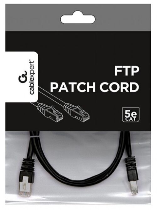 PP22-0.5M/BK GEMBIRD MREZNI KABL FTP CAT5E PATCH CORD, 0.5M BLACK