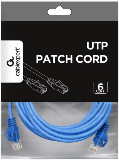 PP6U-3M/B GEMBIRD MREZNI KABL, CAT6 UTP PATCH CORD 3M BLUE