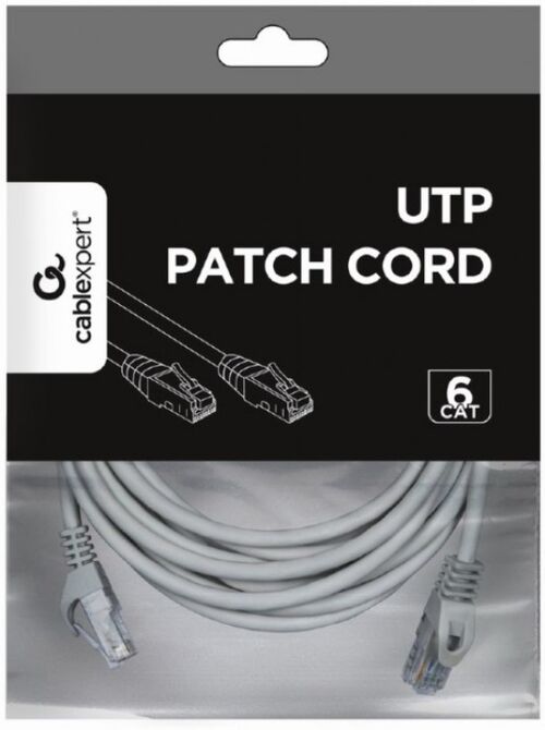 PP6U-5M GEMBIRD MREZNI KABL, CAT6 UTP PATCH CORD 5M GREY