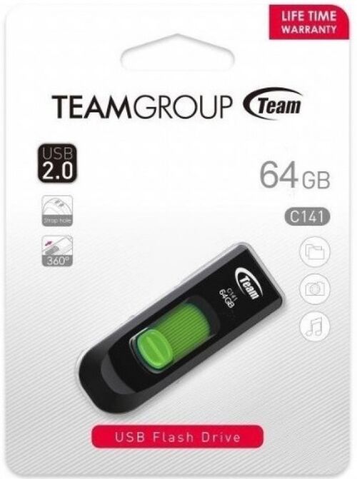 TEAMGROUP 64GB C141 USB 2.0 GREEN TC14164GG01