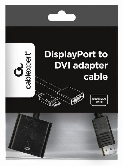 A-DPM-DVIF-002 GEMBIRD DISPLAYPORT TO DVI ADAPTER CABLE, BLACK