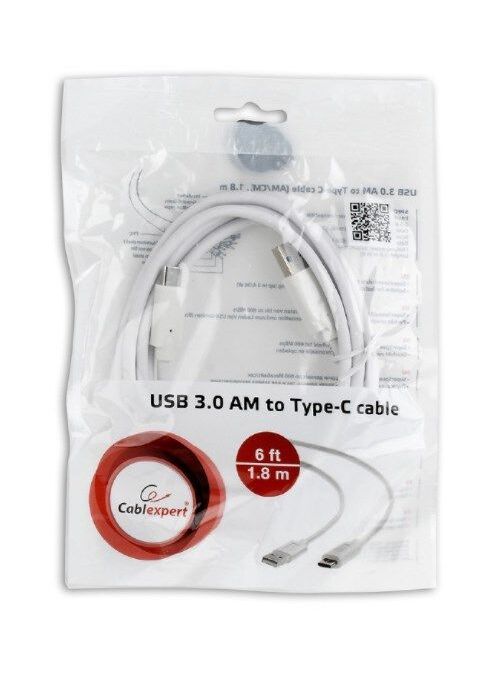 CCP-USB3-AMCM-6-W USB 3.0 AM TO TYPE-C CABLE (AM/CM), 1.8 M, WHITE