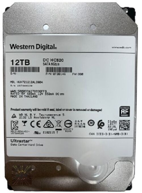 HDD 3.5 * 12TB HUH721212ALE601 WD ULTRASTAR 7200RPM 256MB SATA3 (DAHUA COMPATIBLE)(12999)