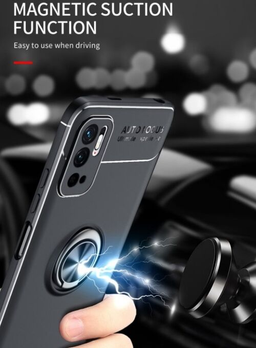 MCTK71-IPHONE X/XS * FUTROLA ELEGANT MAGNETIC RING BLACK (179)