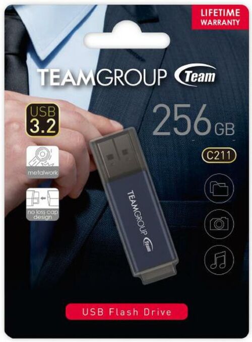 TEAMGROUP 256GB C211 USB 3.2 BLUE TC2113256GL01