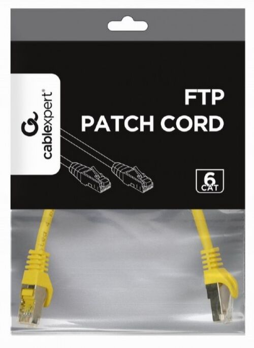 PP6-0.25M/Y GEMBIRD MREZNI KABL, CAT6 FTP PATCH CORD 0.25M YELLOW