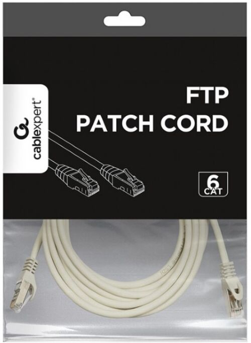 PP6-5M/W GEMBIRD MREZNI KABL, CAT6 FTP PATCH CORD 5M BELI