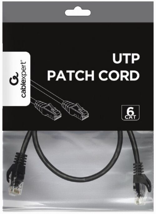 PP6U-0.25M/BK GEMBIRD MREZNI KABL, CAT6 UTP PATCH CORD 0.25M BLACK