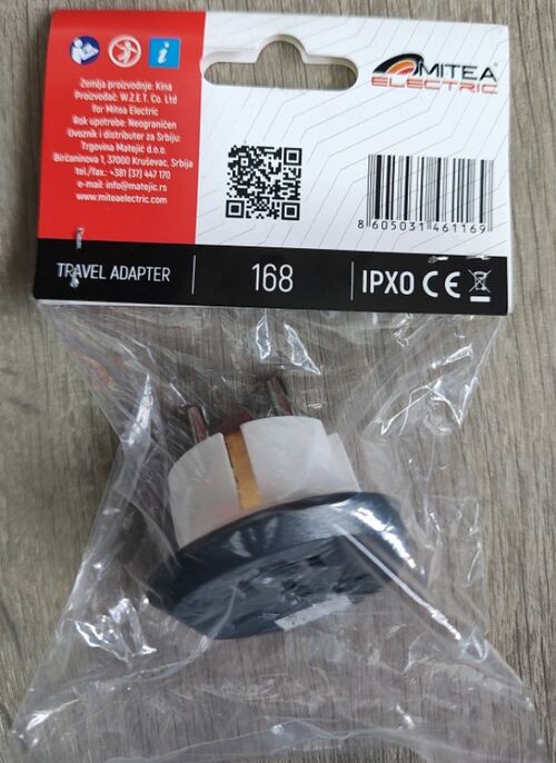 TRAVEL ADAPTER 168  SVETSKI (UK, SAD, AUS) NA EVROPSKI 13A