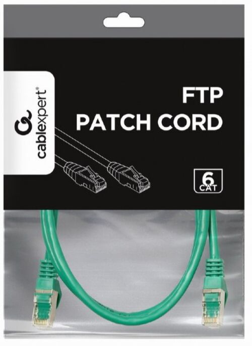 PP6-1M/G GEMBIRD MREZNI KABL, CAT6 FTP PATCH CORD 1M GREEN