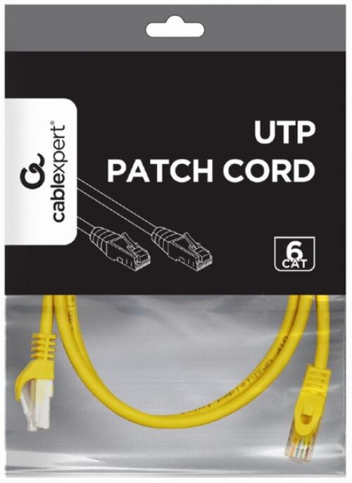 PP6U-1.5M/Y GEMBIRD MREZNI KABL, CAT6 UTP PATCH CORD 1.5M YELLOW