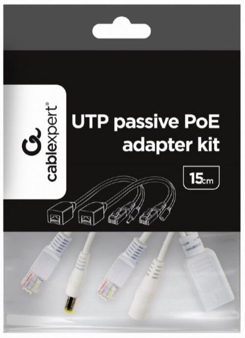 PP12-POE-0.15M-W GEMBIRD UTP PASSIVE POE ADAPTER KIT, 0.15 M (POE-INJ-SPLIT)