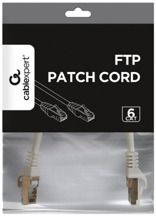 PP6-0.25M/W GEMBIRD MREZNI KABL, CAT6 FTP PATCH CORD 0.25M WHITE