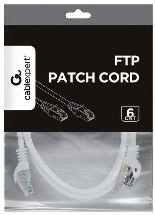 PP6-1M/W GEMBIRD MREZNI KAB, CAT6 FTP PATCH CORD 1M WHITE