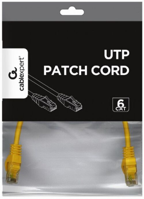 PP6U-0.25M/Y GEMBIRD MREZNI KABL, CAT6 UTP PATCH CORD 0.25M YELLOW