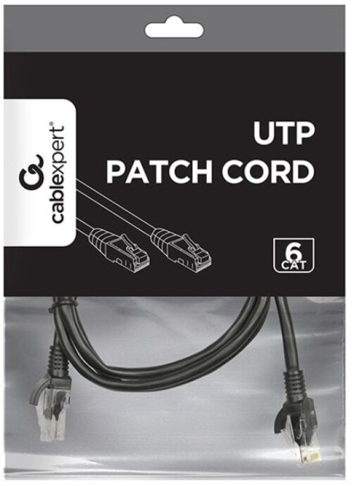 PP6U-1.5M/BK GEMBIRD MREZNI KABL, CAT6 UTP PATCH CORD 1.5M BLACK