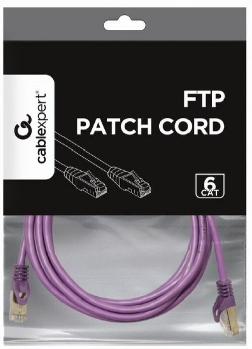 PP6-3M/V GEMBIRD MREZNI KABL, CAT6 FTP PATCH CORD 3M PURPLE