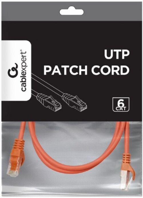 PP6U-1M/R GEMBIRD MREZNI KABL, CAT6 UTP PATCH CORD 1M RED