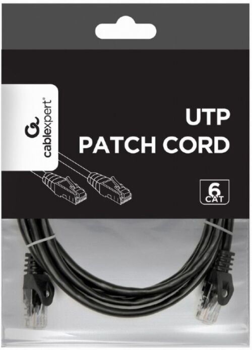 PP6U-2M/BK GEMBIRD MREZNI KABL, CAT6 UTP PATCH CORD 2M BLACK