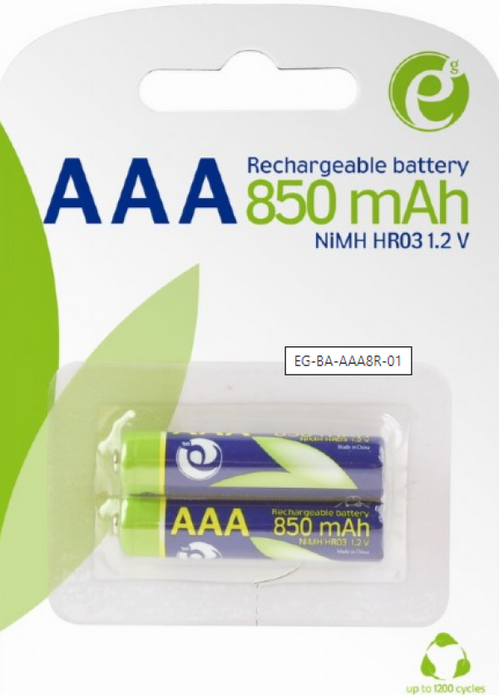 EG-BA-AAA8R-01 ENERGENIE 850MAH AAA, PAK2 CK, READY-TO-USE PUNJIVE NIM BATERIJE (RECHARGEABLE)