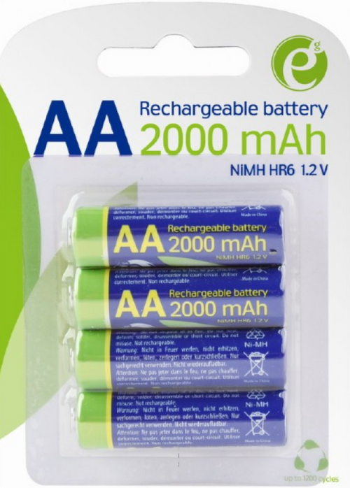 EG-BA-AA20R4-01 ENERGENIE 2000MAH AA, PAK4 CK, READY-TO-USE PUNJIVE NIM BATERIJE (REC