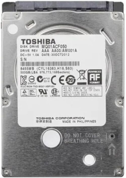 HDD 2.5 ** 500GB MQ01ACF050 TOSHIBA 7200RPM 16MB SATA3