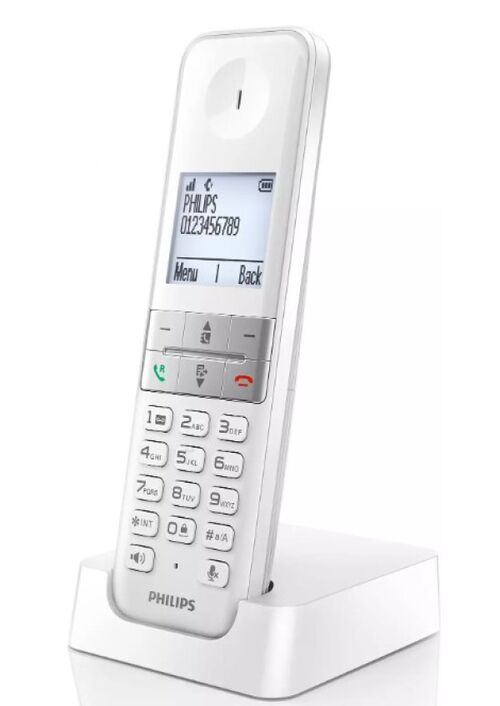 FIKSNI BEZICNI TELEFON PHILIPS D470 EKRAN1.8INC, BLOCK, POLIFON, WHITE