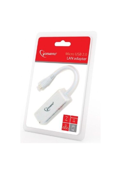 NIC-MU2-01 GEMBIRD MICRO USB 2.0 TO LAN ADAPTER ZA MOBILNE UREDJAJE ( MREZNA KARTICA) FO