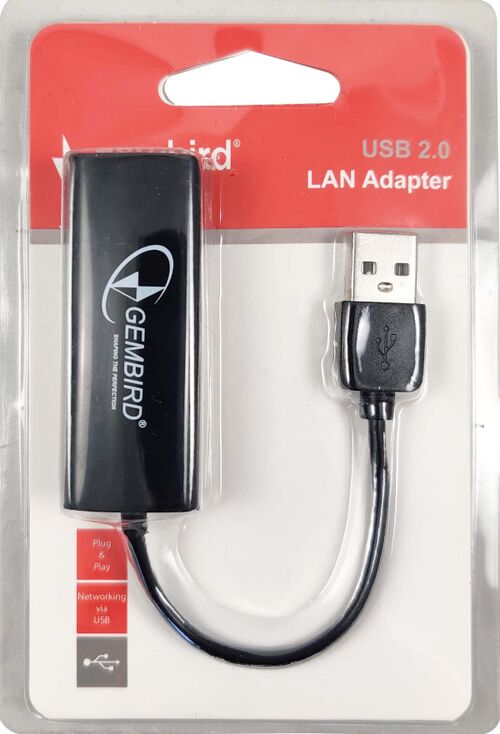 NIC-U6** GEMBIRD USB 2.0 TO FAST ETHERNET LAN ADAPTER 10/100 WHITE,  MREZNA KARTICA (399)