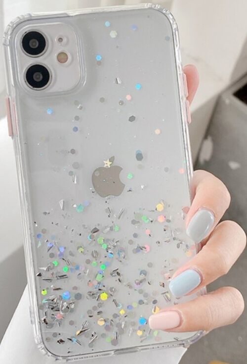 MCTK6-IPHONE X/XS * FURTROLA 3D SPARKLING STAR SILICONE TRANSPARENT (139)