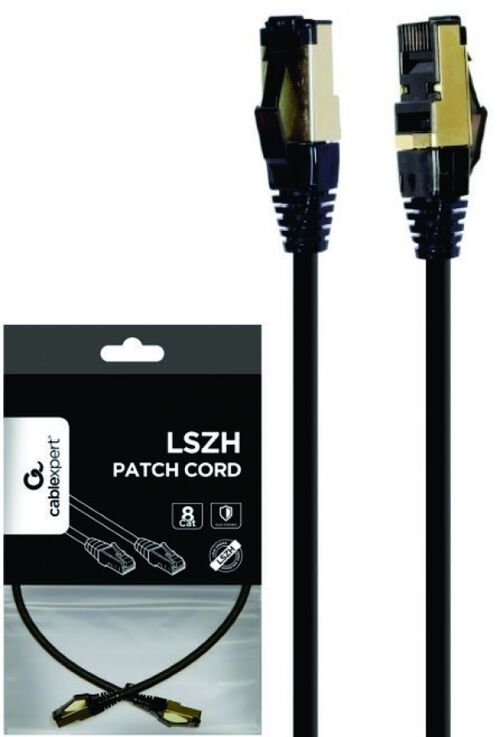 PP8-LSZHCU-BK-10M GEMBIRD MREZNI KABL S/FTP CAT.8 LSZH PATCH CORD, BLACK 10M