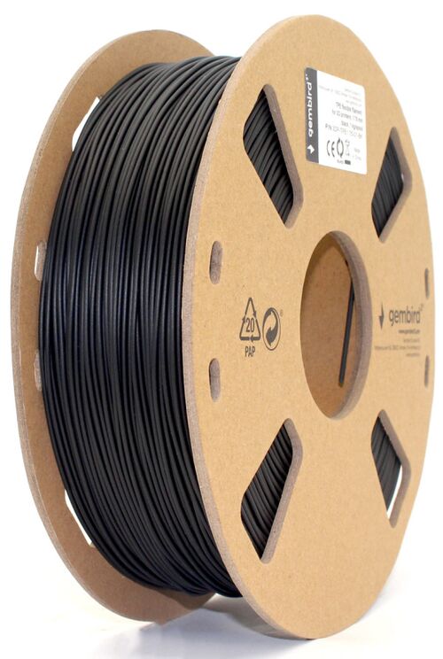 3DP-TPE1.75-01-BK TPE FLEKSIBILNI FILAMENT ZA 3D STAMPAC 1,75MM KOTUR 1KG BLACK