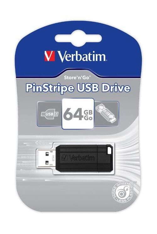 VERBATIM PINST. USB 64GB BLAC (49065)