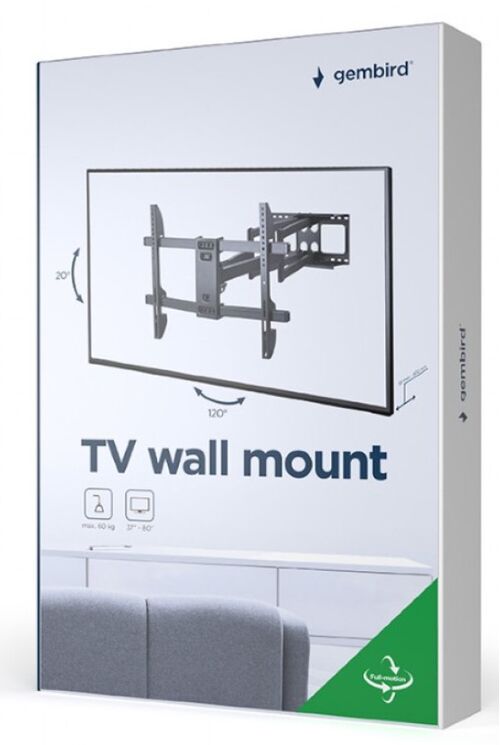 WM-80ST-02 GEMBIRD TV NOSAC OKRETANJE/TILT 37-80 VESA MAX.60X40CM, MAX 60KG, DRZAC