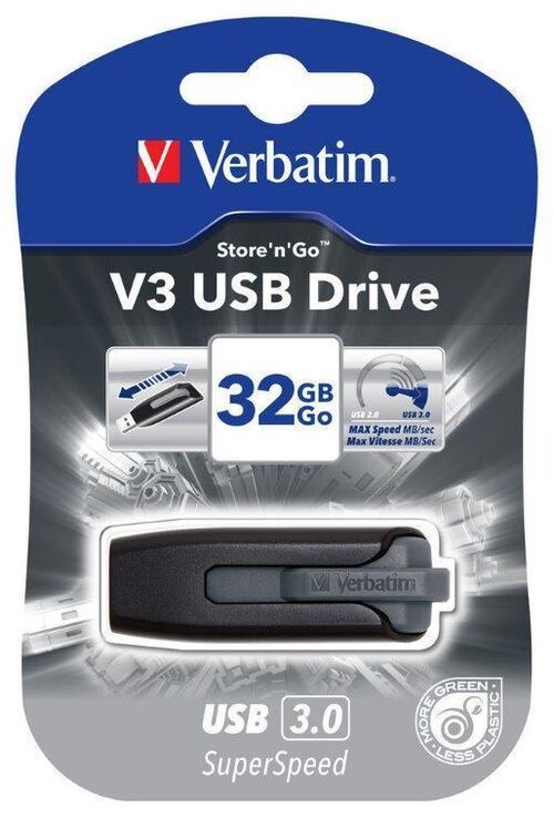 VERBATIM V3 USB 32GB 3.0 GREY (49173)