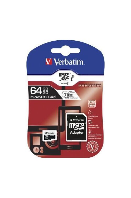 VERBATIM MICROSD U1 64GB ADP (44084)