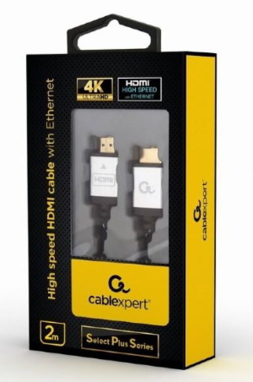 CCB-HDMIL-2M GEMBIRD HDMI KABL, HIGH SPEED,ETHERNET SUPPORT 3D/4K TV SELECT PLUS SERIES BLISTER 2M A