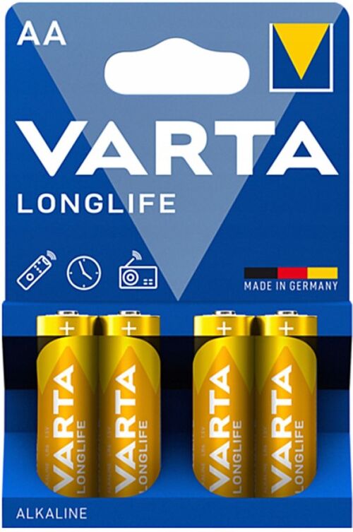 VARTA LONGLIFE AA 1.5V LR6 MN1500, PAK4 CK, ALKALNE BATERIJE