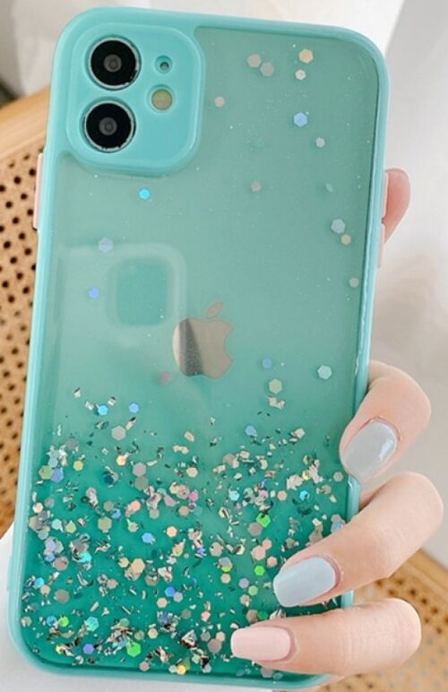 MCTK6-SAMSUNG A22 * FURTROLA 3D SPARKLING STAR SILICONE TURQUOISE (89)